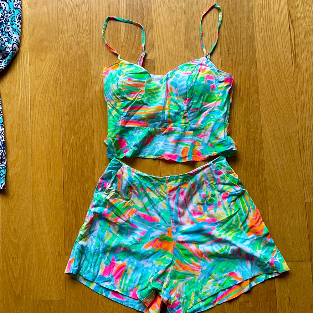 Lily Pulitzer Set: Shorts and Cropped Tank